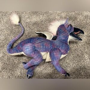 Folkmanis large purple dragon hand puppet plush toy